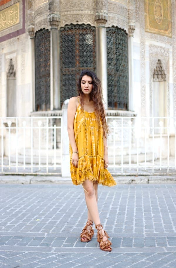 Anoushka Probyn Fashion Blog - Free People Istanbul Mustard Dress