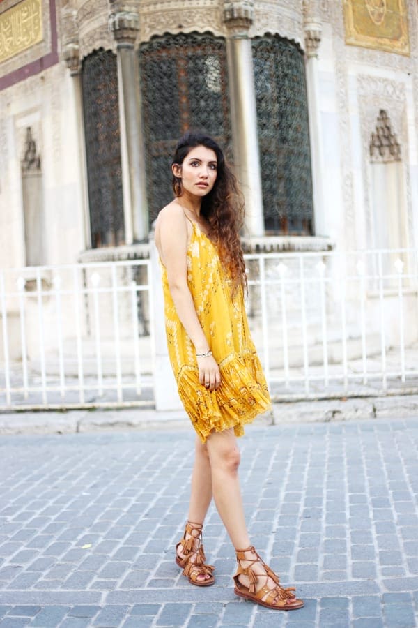 Anoushka Probyn Fashion Blog - Free People Istanbul Mustard Dress