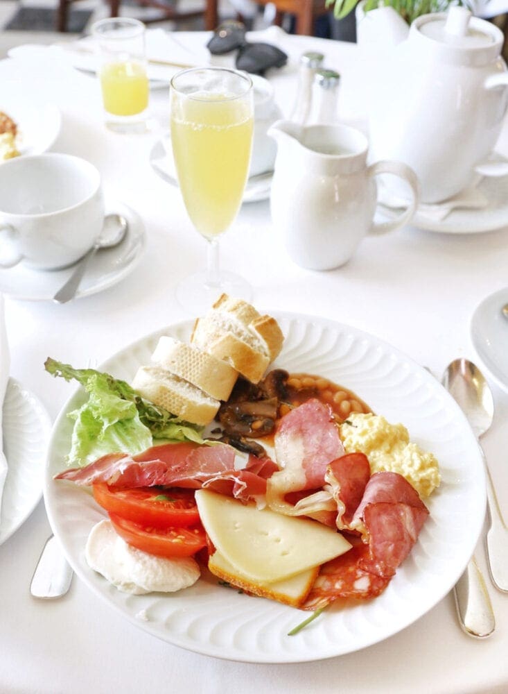 breakfast at Quinta de Bela Vista hotel Funchal Madeira