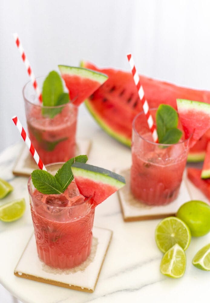 Watermelon Mojito Recipe Summer Fruit Cocktail Recipes Mint Lime Rum Lifestyle UK Blogger