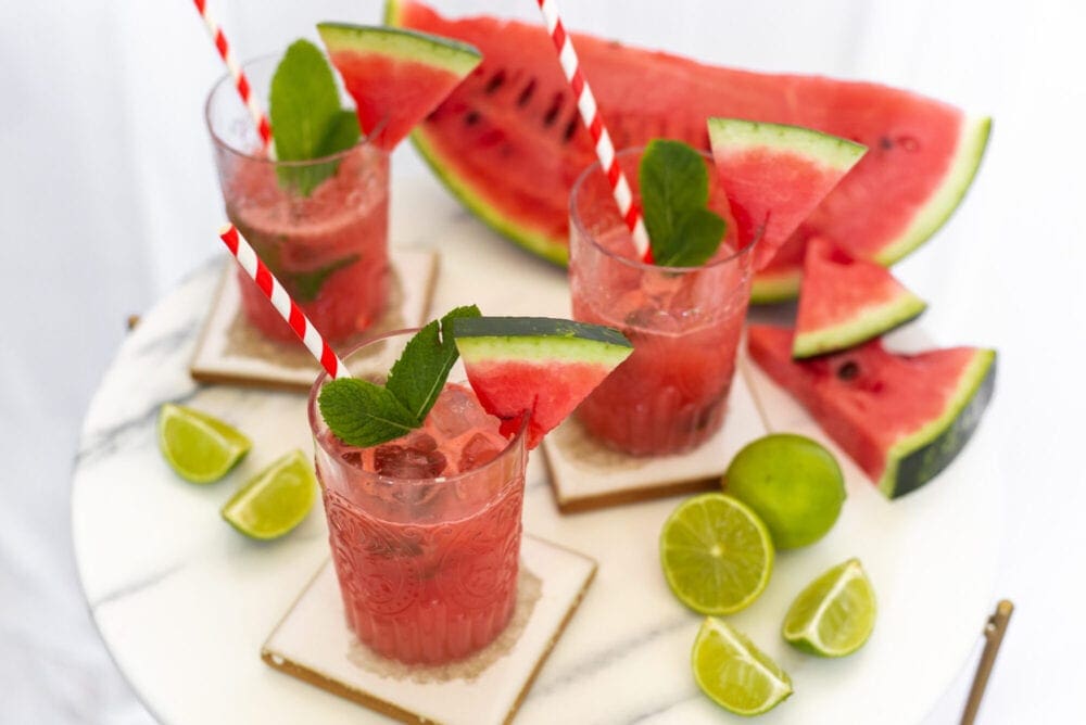 Watermelon Mojito Recipe Summer Fruit Cocktail Recipes Mint Lime Rum Lifestyle UK Blogger