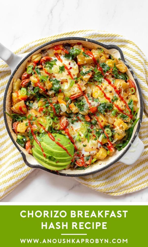 Breakfast Hash Recipe Chorizo Eggs Avocado Brunch Ideas UK Blogger Pinterest