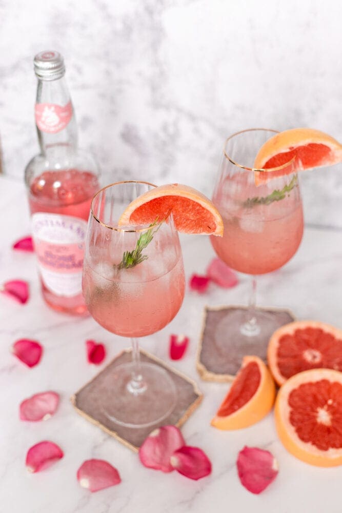 Grapefruit Rosemary Gin Spritz Cocktail Recipe Rose Lemonade Fentimans Prosecco