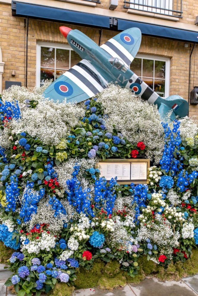 Chelsea in Bloom 2022 Floral Display Spitfire Beaverbrook