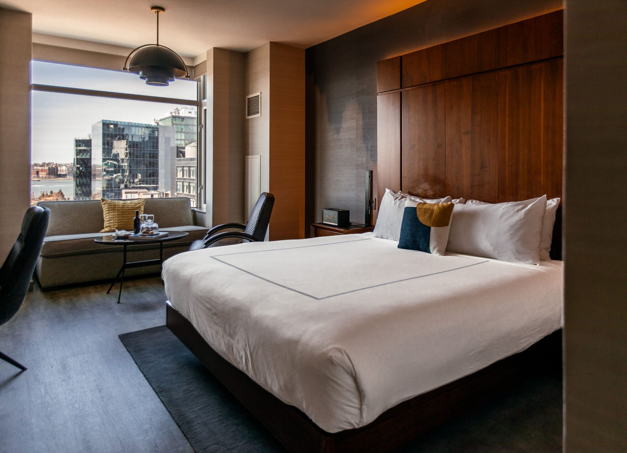 Bedroom at Gansevoort Meatpacking Hotel New York Landscape