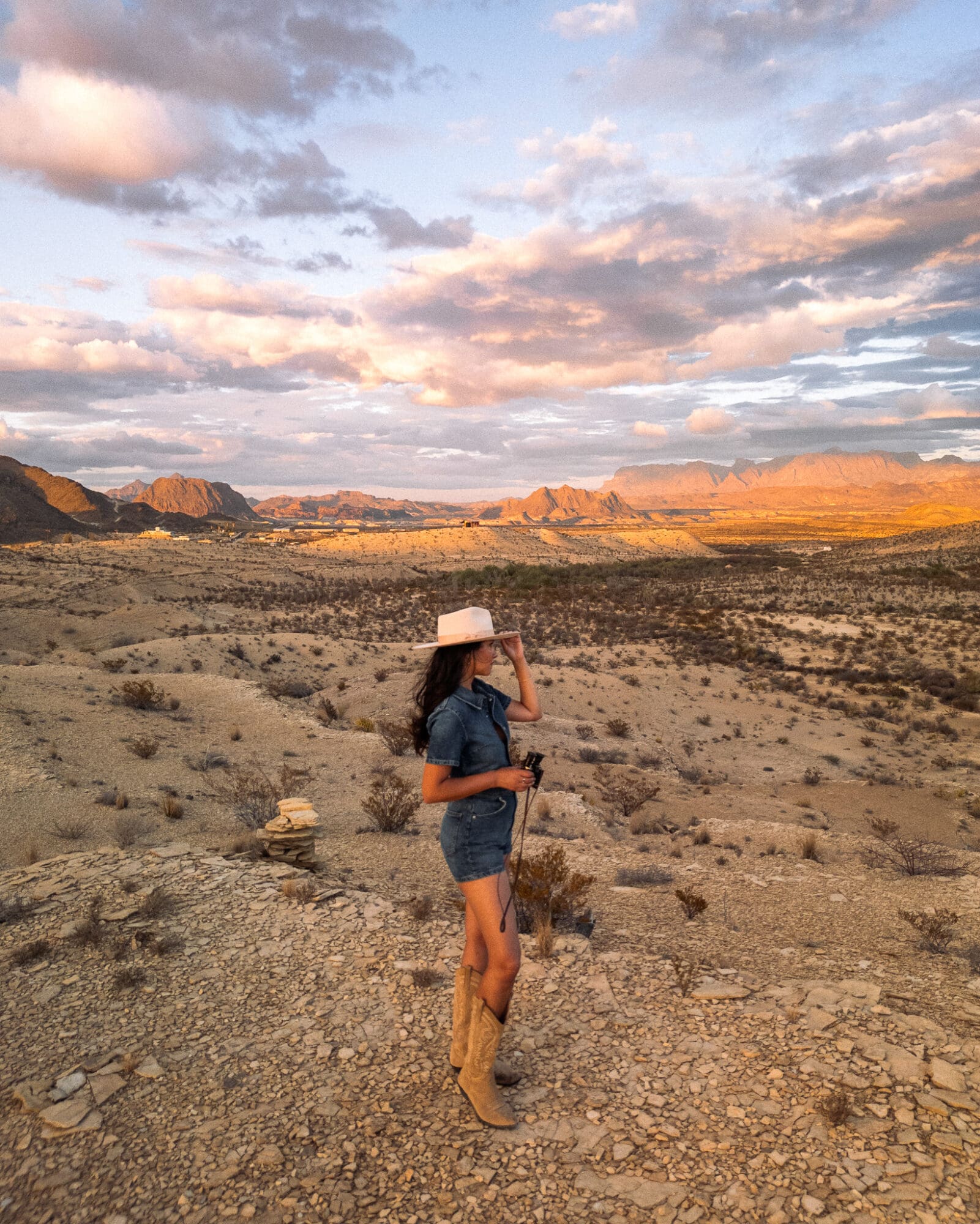 Sunset over Terlingua, Big Bend. West Texas Road Trip Itinerary and Travel Guide