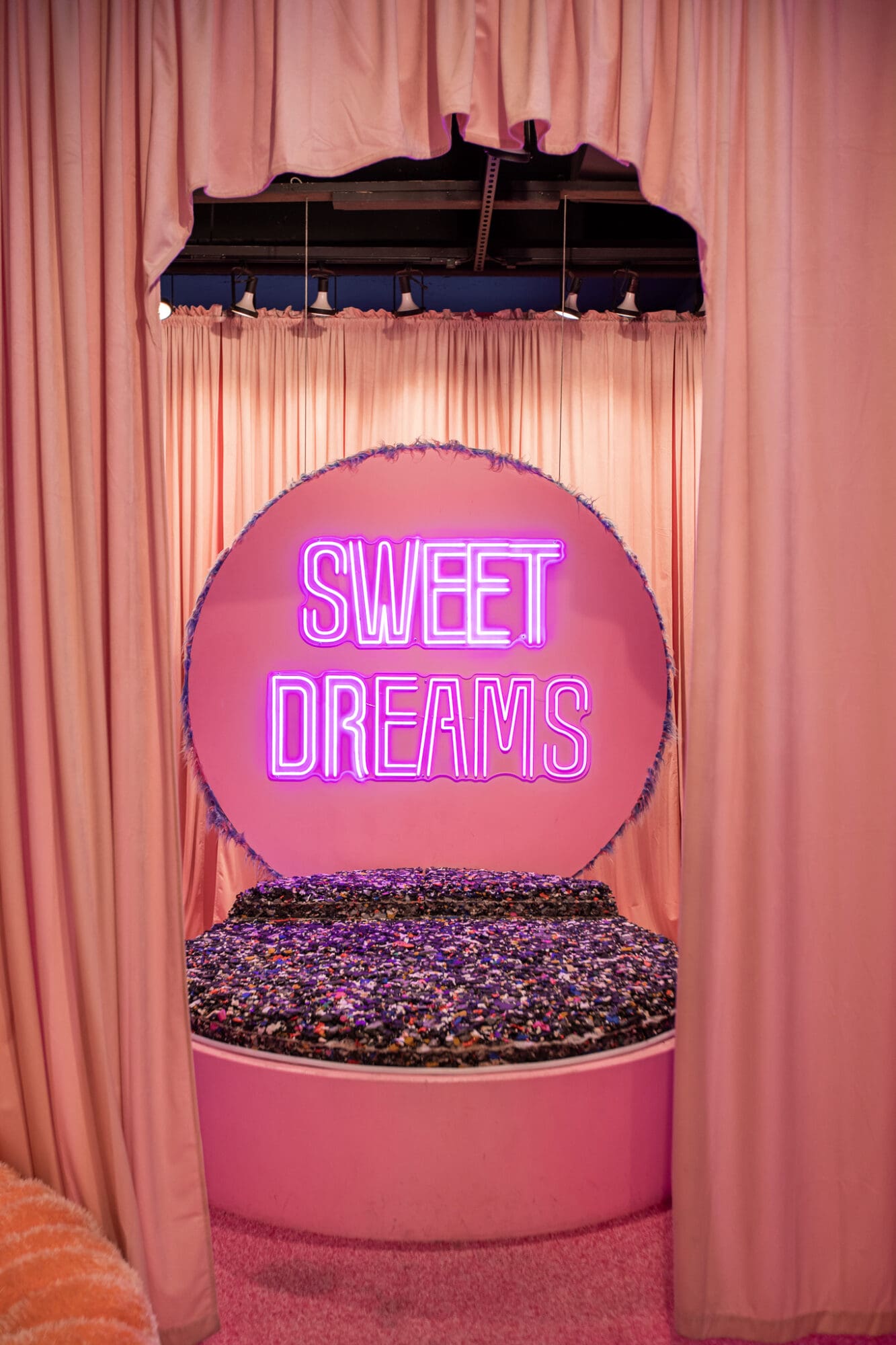 Sweet Dreams bed at the Sweet Tooth Hotel in Dallas Texas