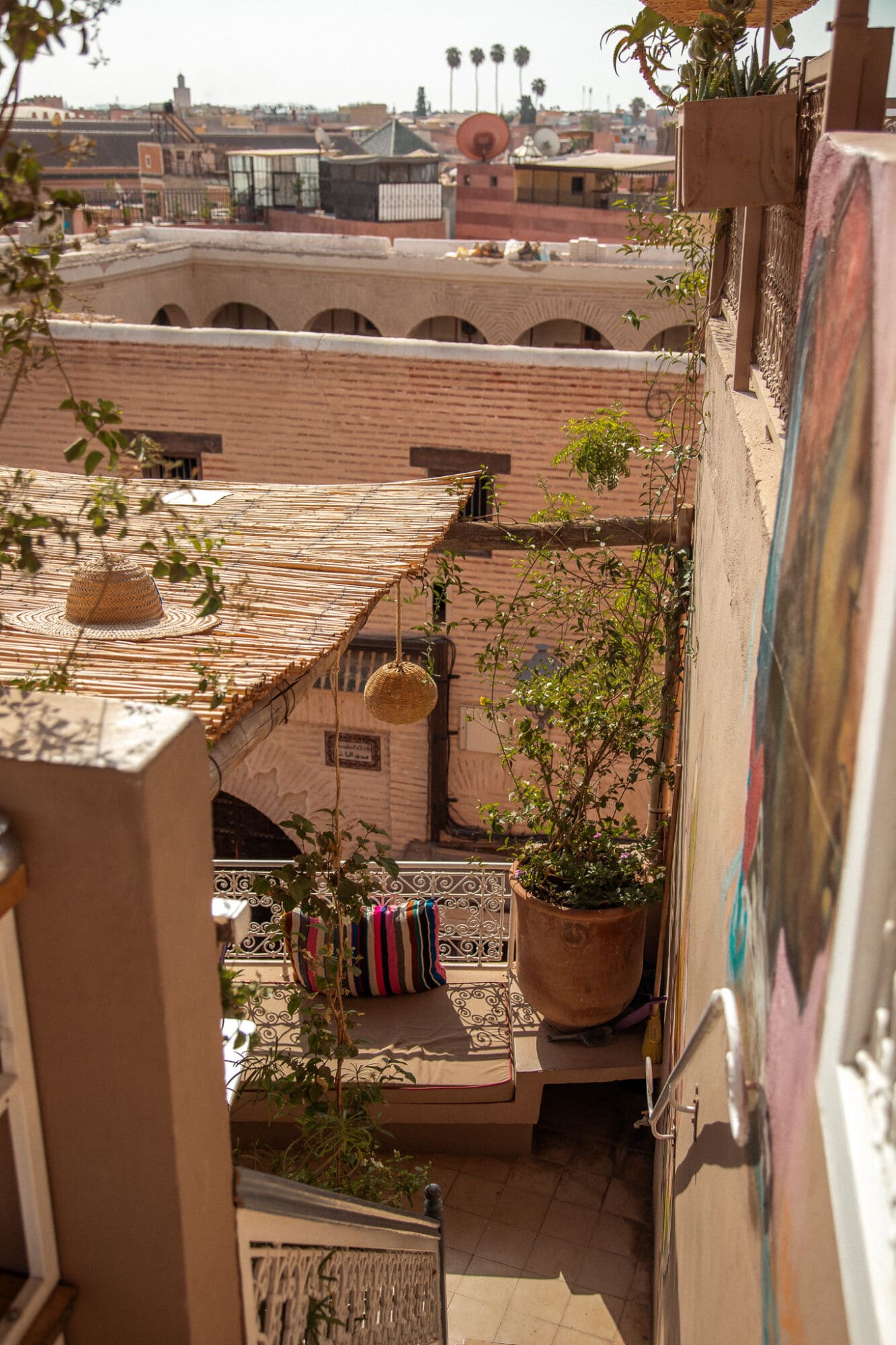 Atay Cafe Food Restaurant Rooftop with a view in the souks Marrakech Terrace