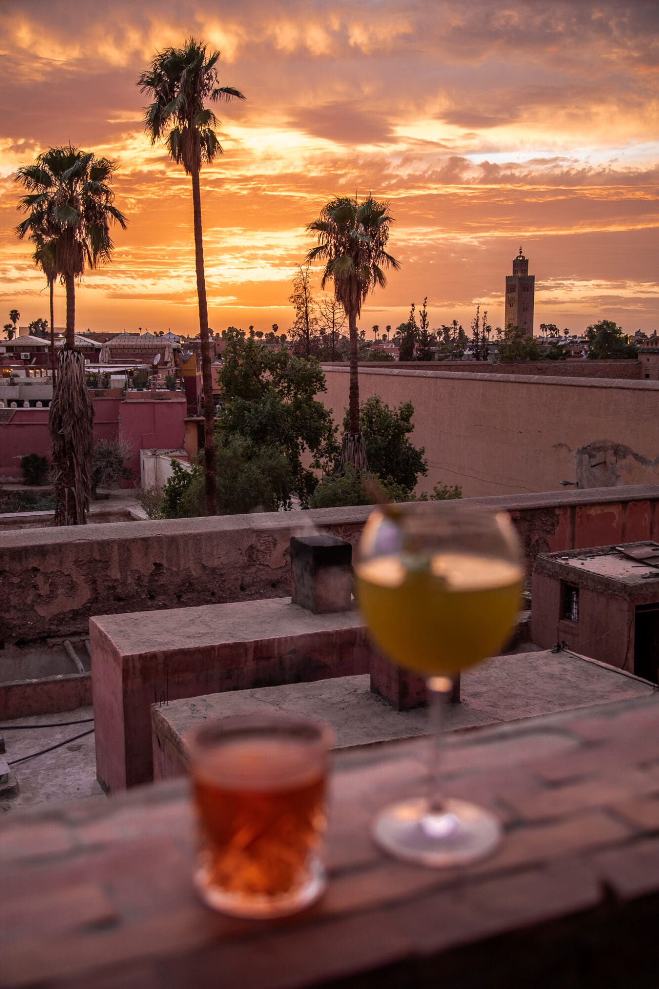 Dar Dar Rooftop Marrakech Restaurant Sunset Dinner View Morocco Cocktails