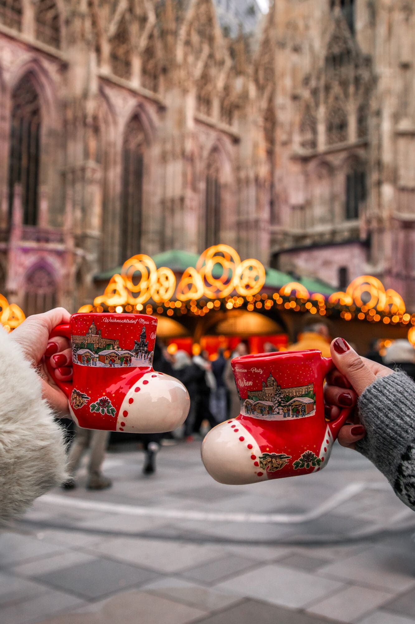 Christmas markets in Vienna Stephensplatz Cups