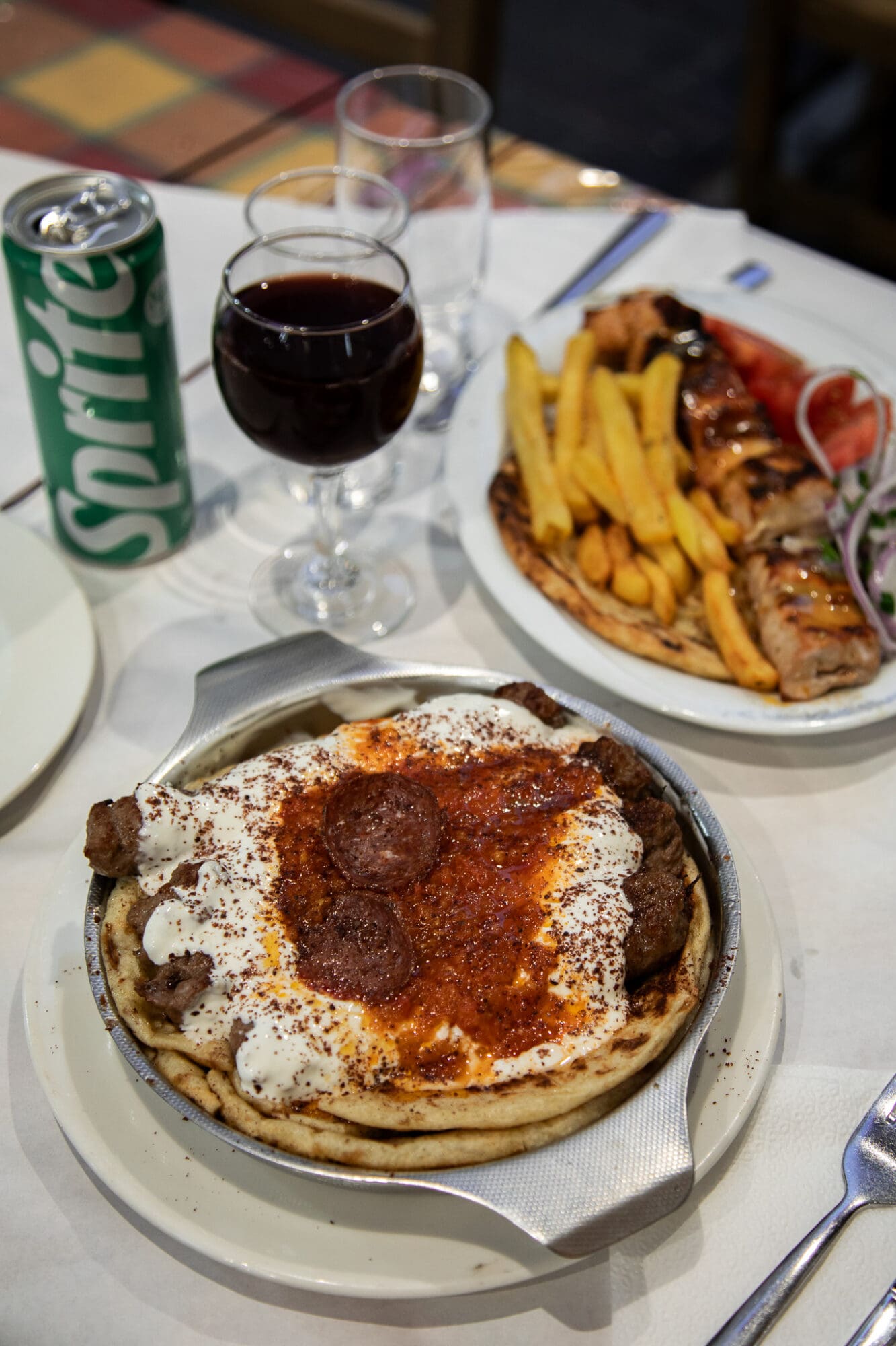 Gyros and kebabs at O Thanasis Greek Restaurant in Athens