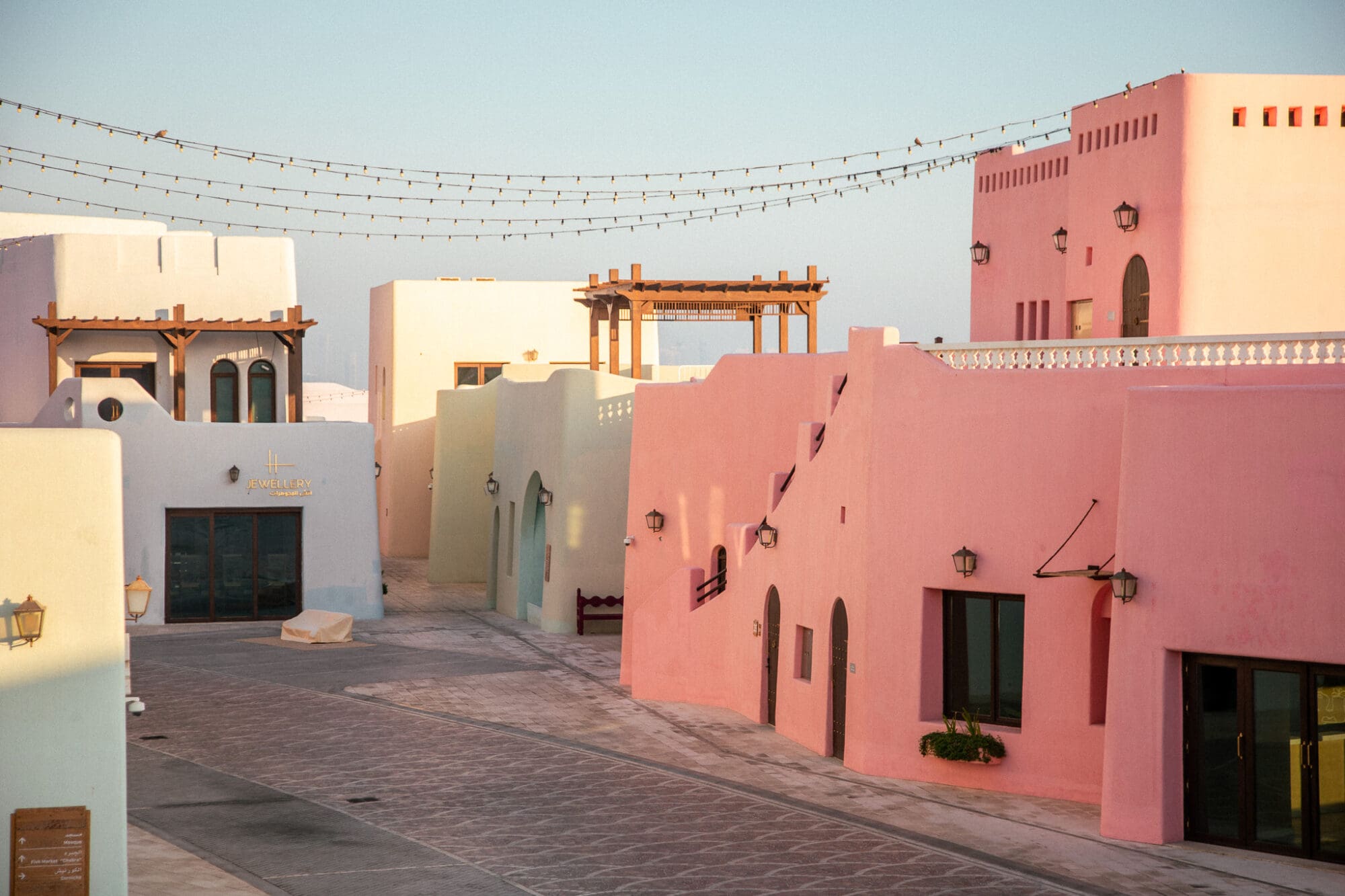 Mina District Pastel Houses Doha Qatar