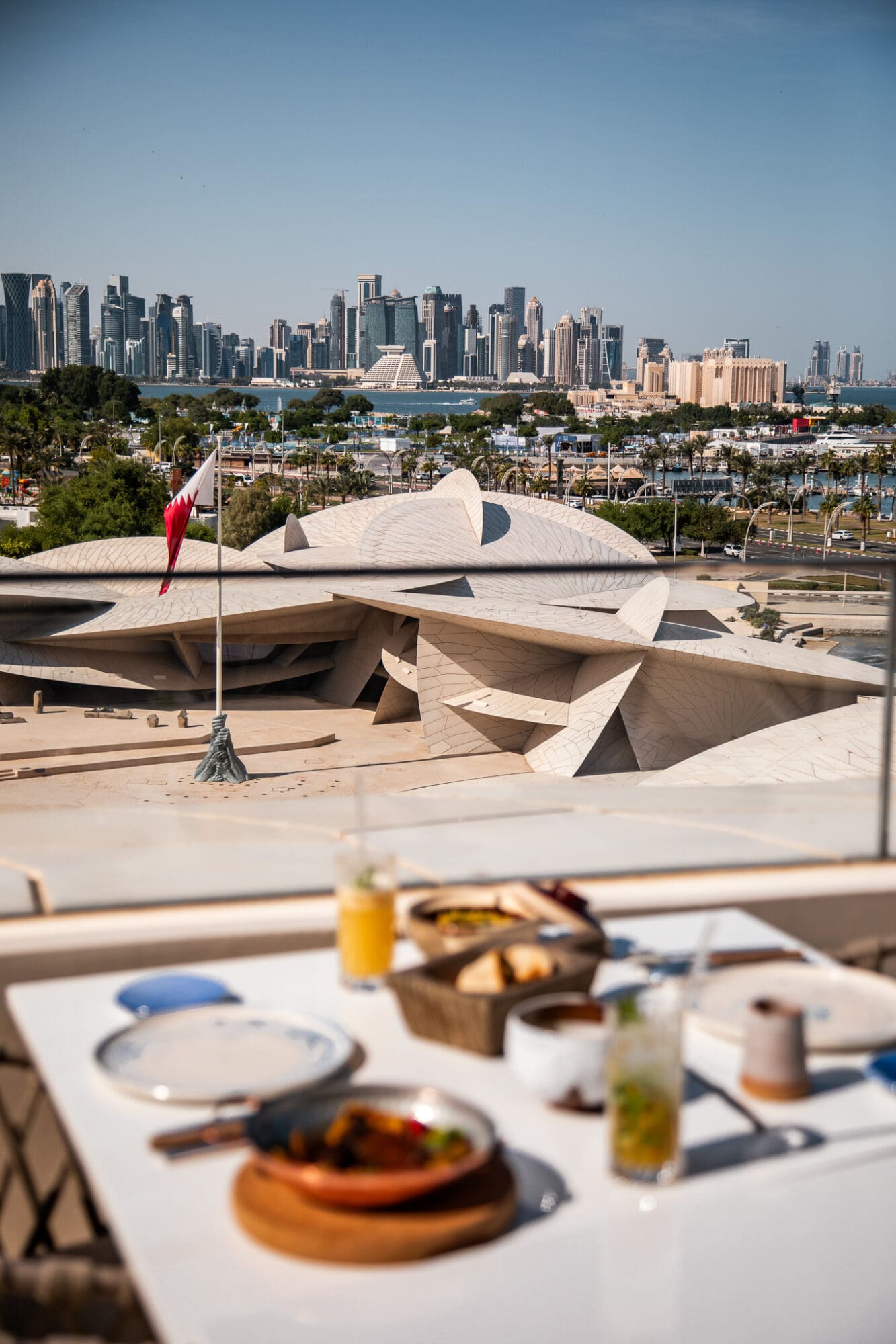 Lunch at Jiwan Rooftop National Museum of Qatar Restaurants in Doha