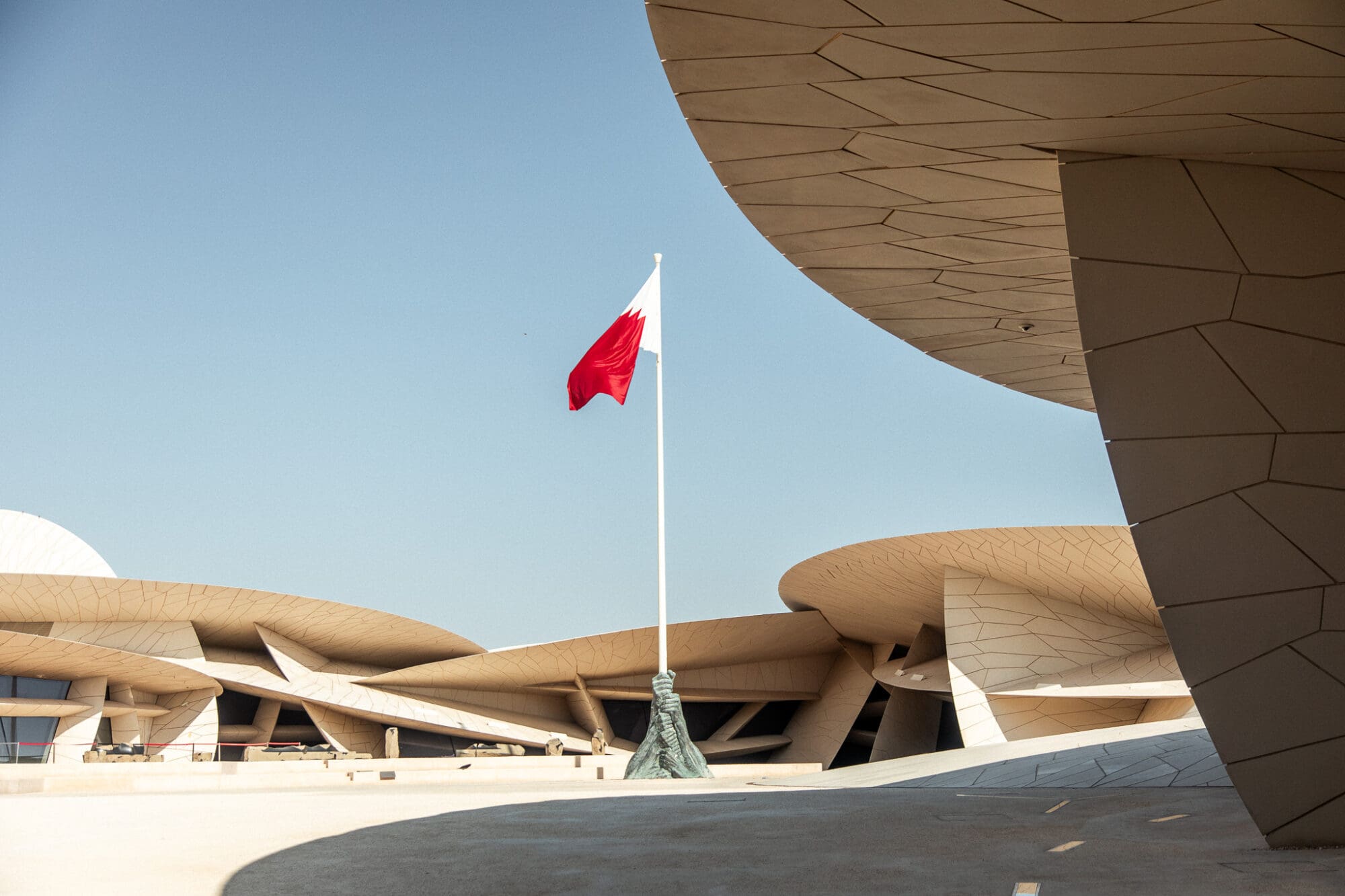 National Museum of Qatar Architecture Things to do in Doha Qatar Travel Guide Flag