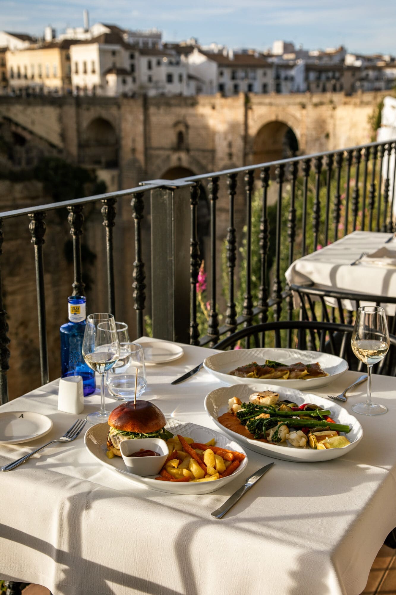 Ronda Restaurants Arrabel Bridge View Golden Hour