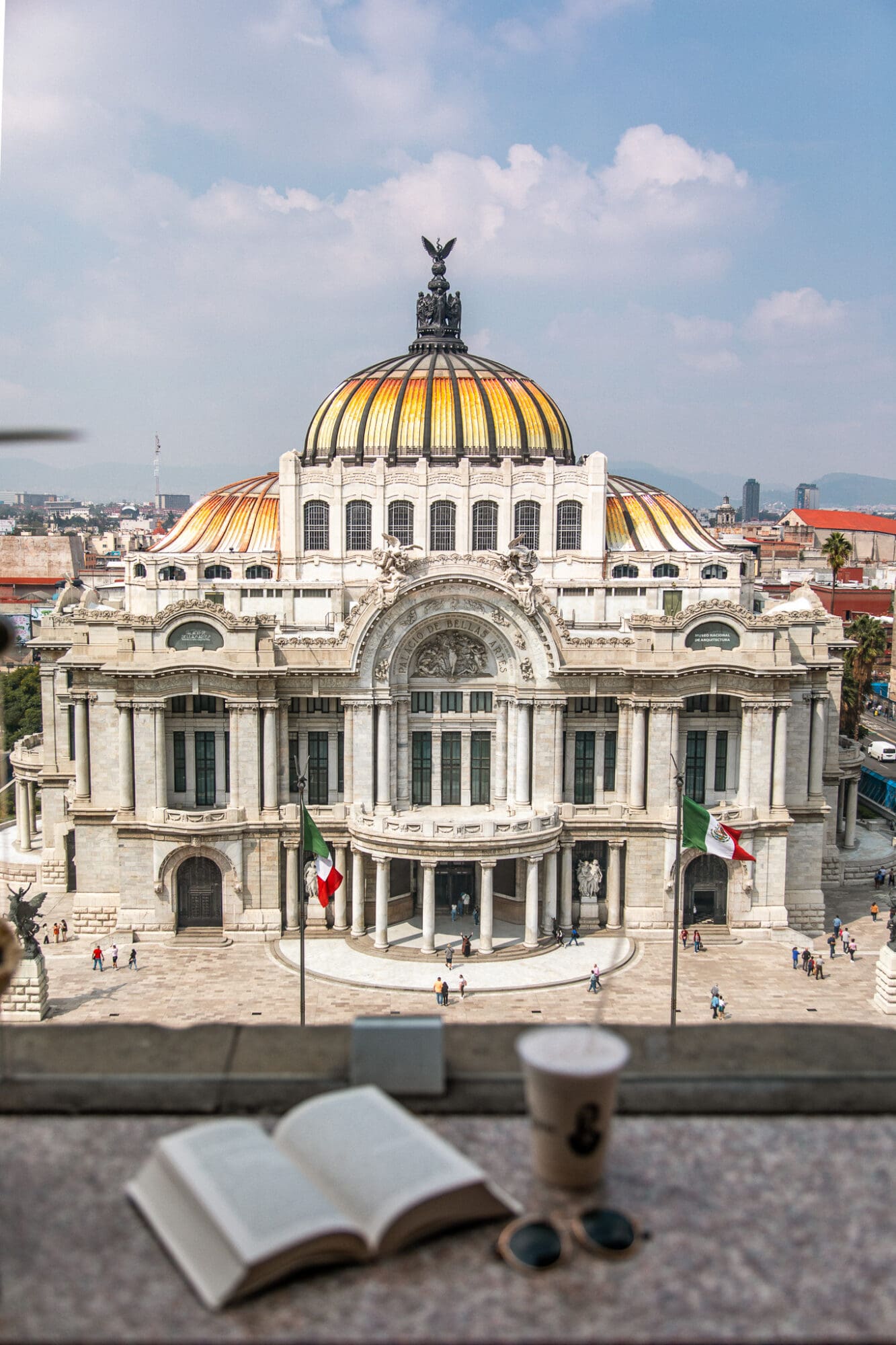 Finca Don Porfirio Cafe View of Palacio de Bellas Artes Mexico City