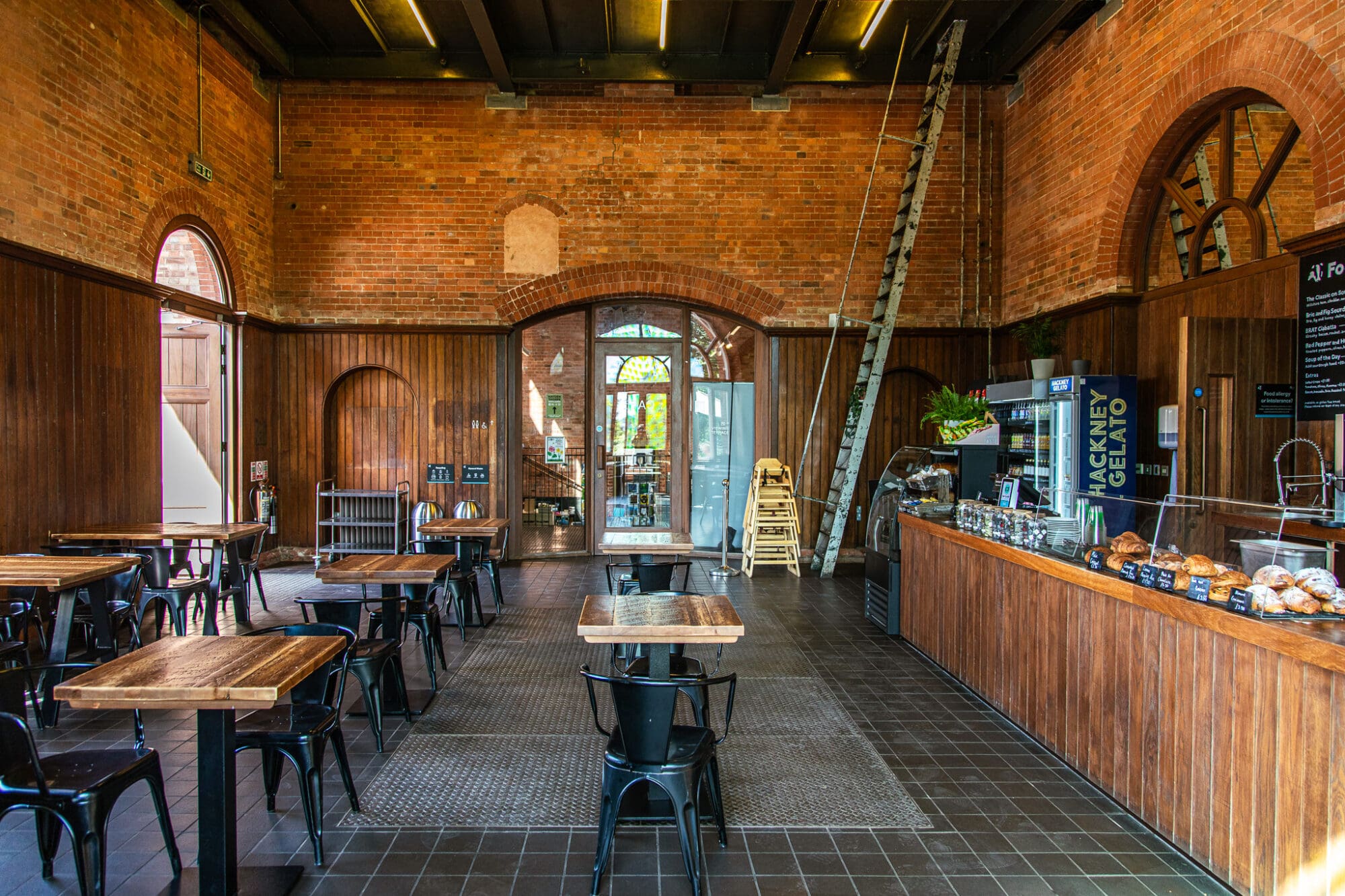 Interior of the Engine House Cafe Walthamstow Wetlands