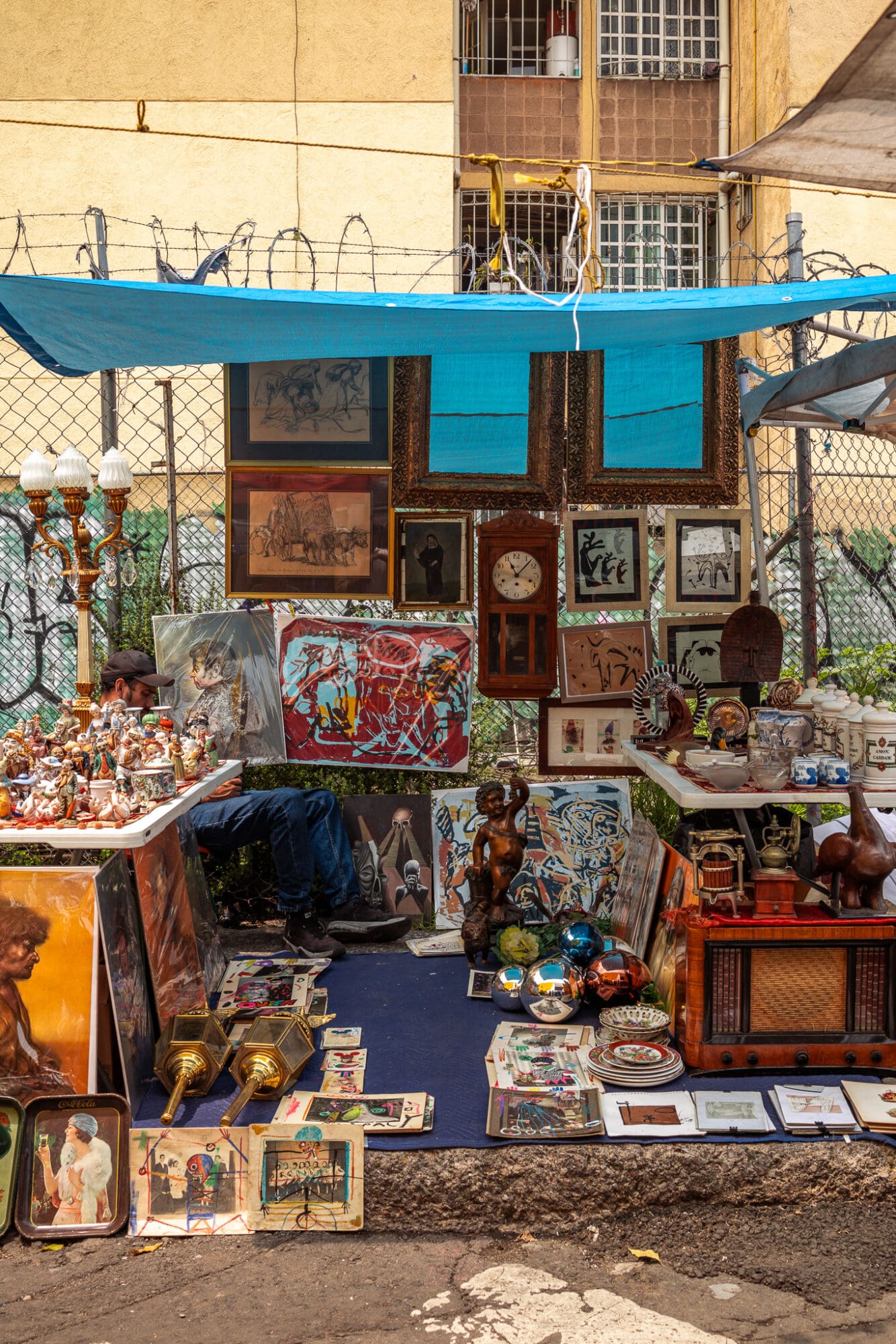 Tianguis La Lagunilla Flea Market Sunday Antiques Shopping Mexico City Stall