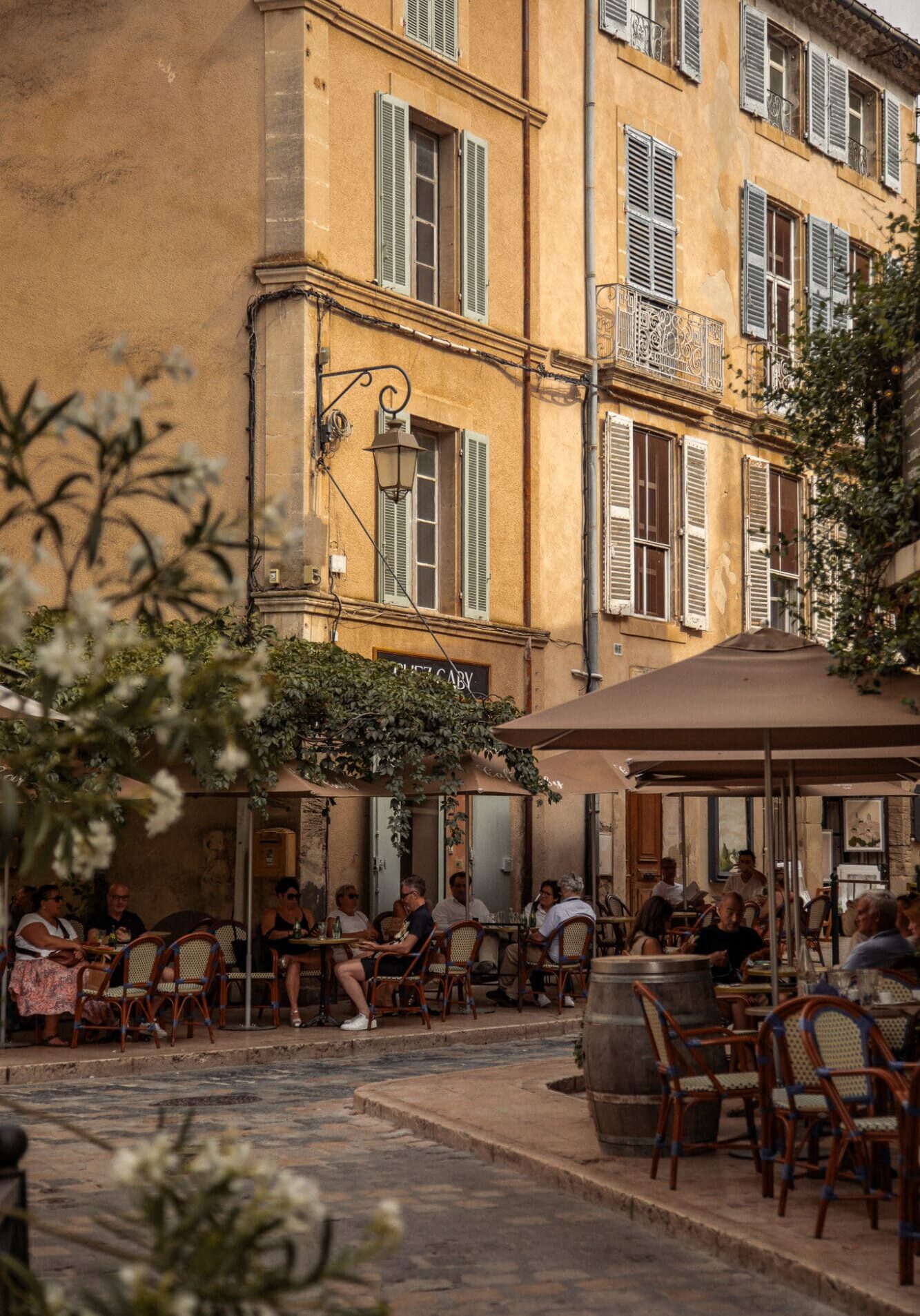 Cafe in Loumarin Provence France Towns