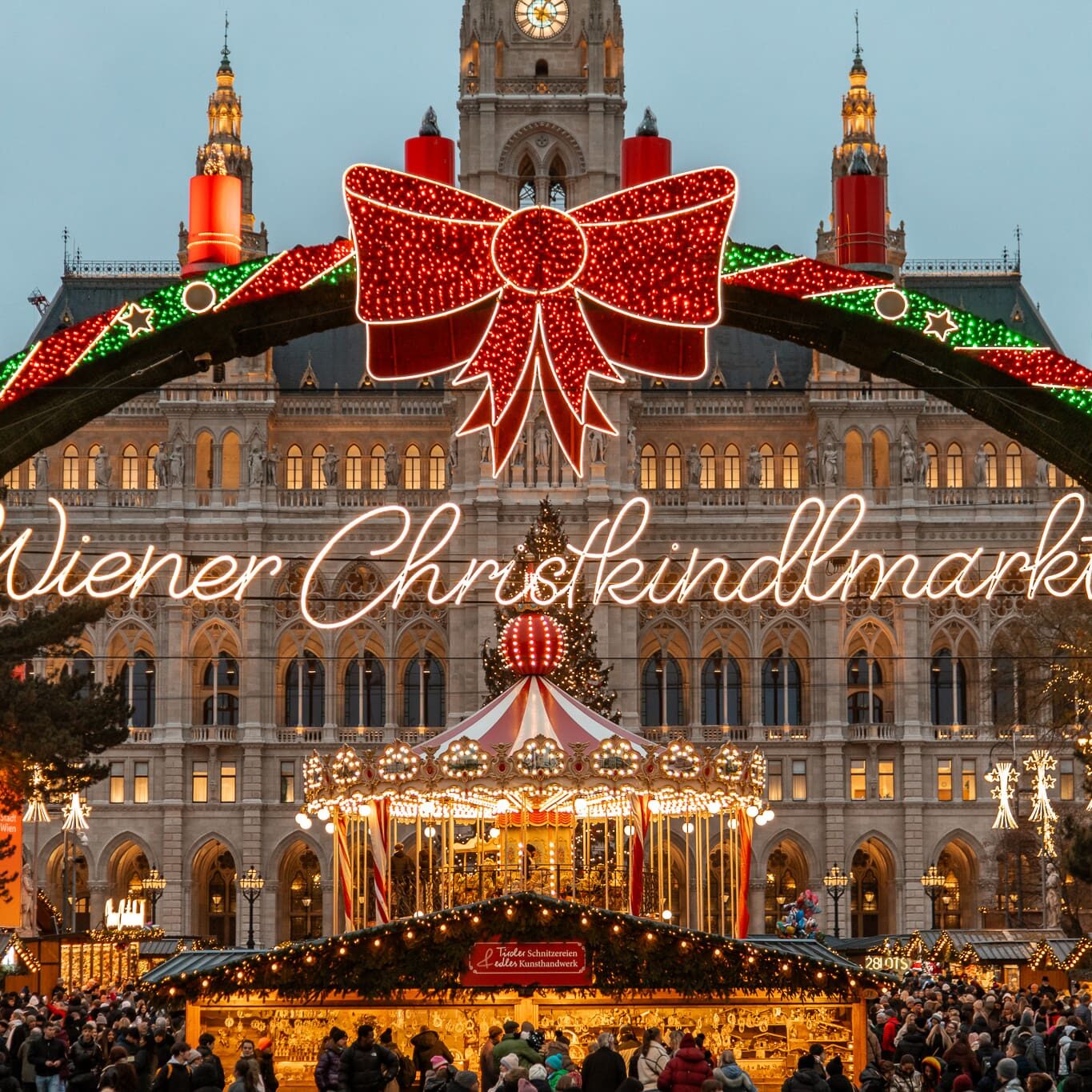 Featured Image - Christkindlmarkt Rathausplatz Christmas market Vienna Austria things to do Travel Guide copy