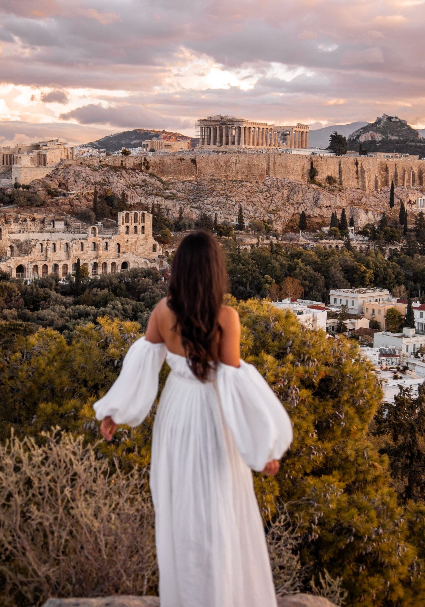 Filopappou Viewing Podium at Sunrise view over the acropolis Things to do in Athens