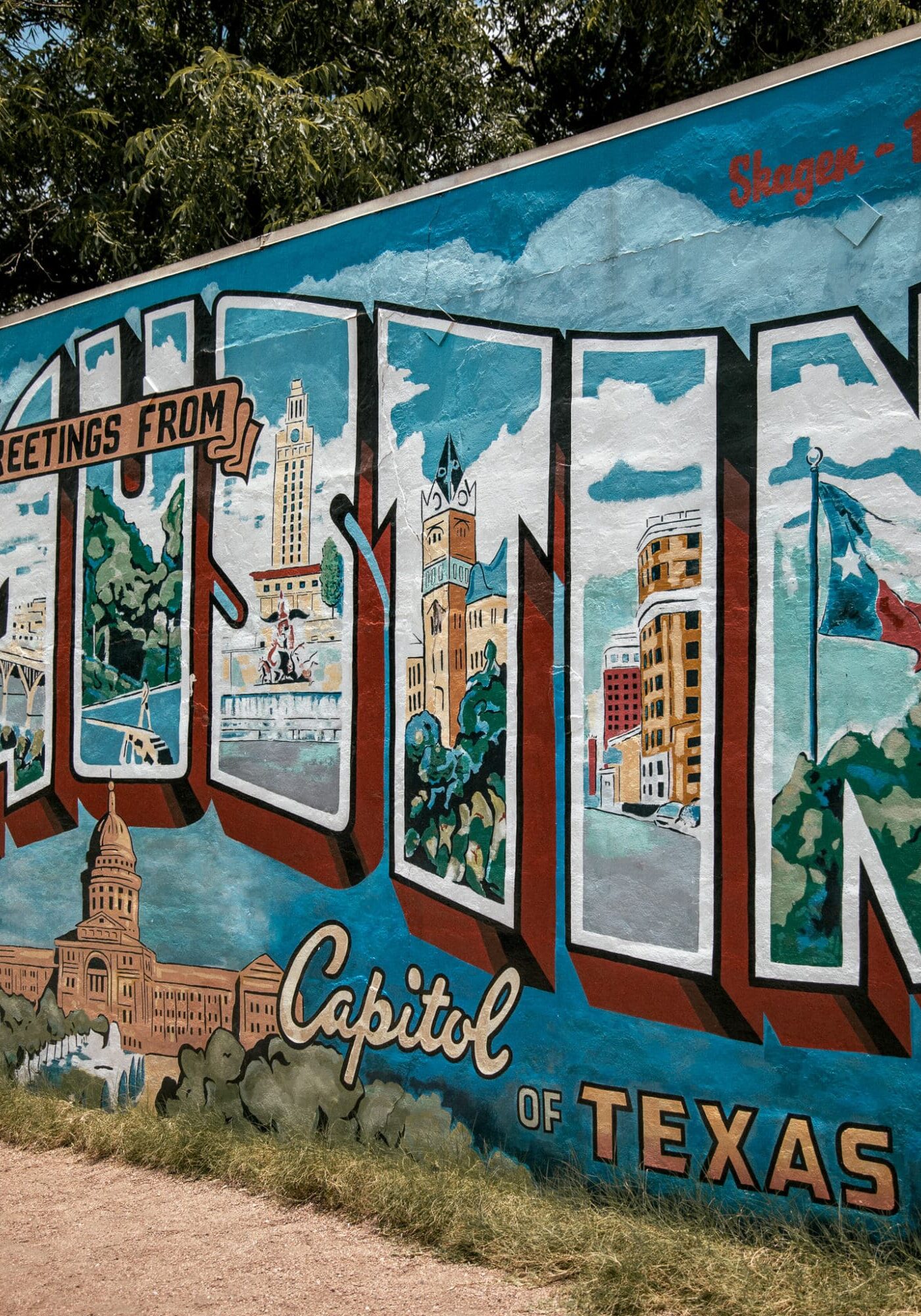 Greetings from Austin Postcard Mural South Congress Texas