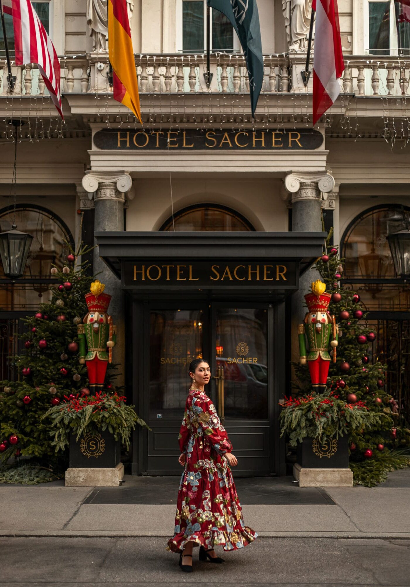 Hotel Sacher Vienna Austria at Christmas