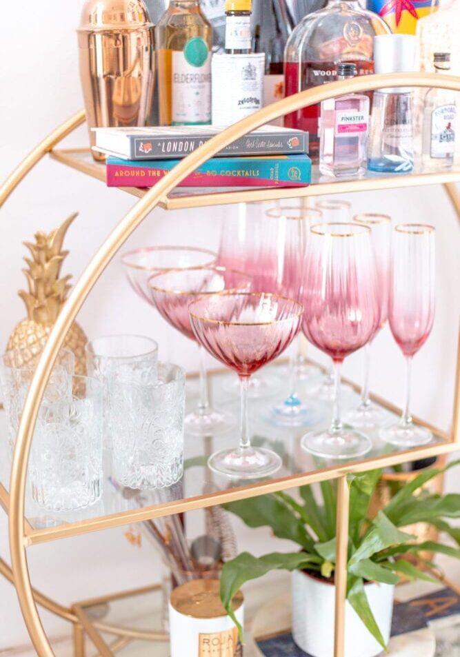 How to style a bar cart Styling Home decor interiors guide Uk Blogger