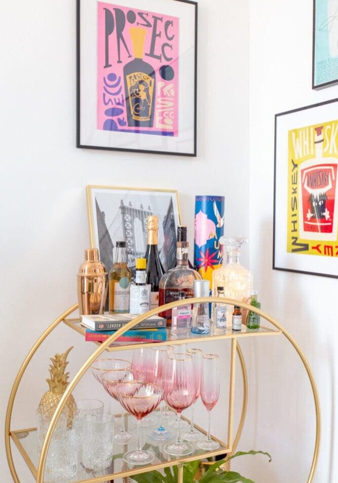 How to style a bar cart Styling Home decor interiors guide Uk Blogger