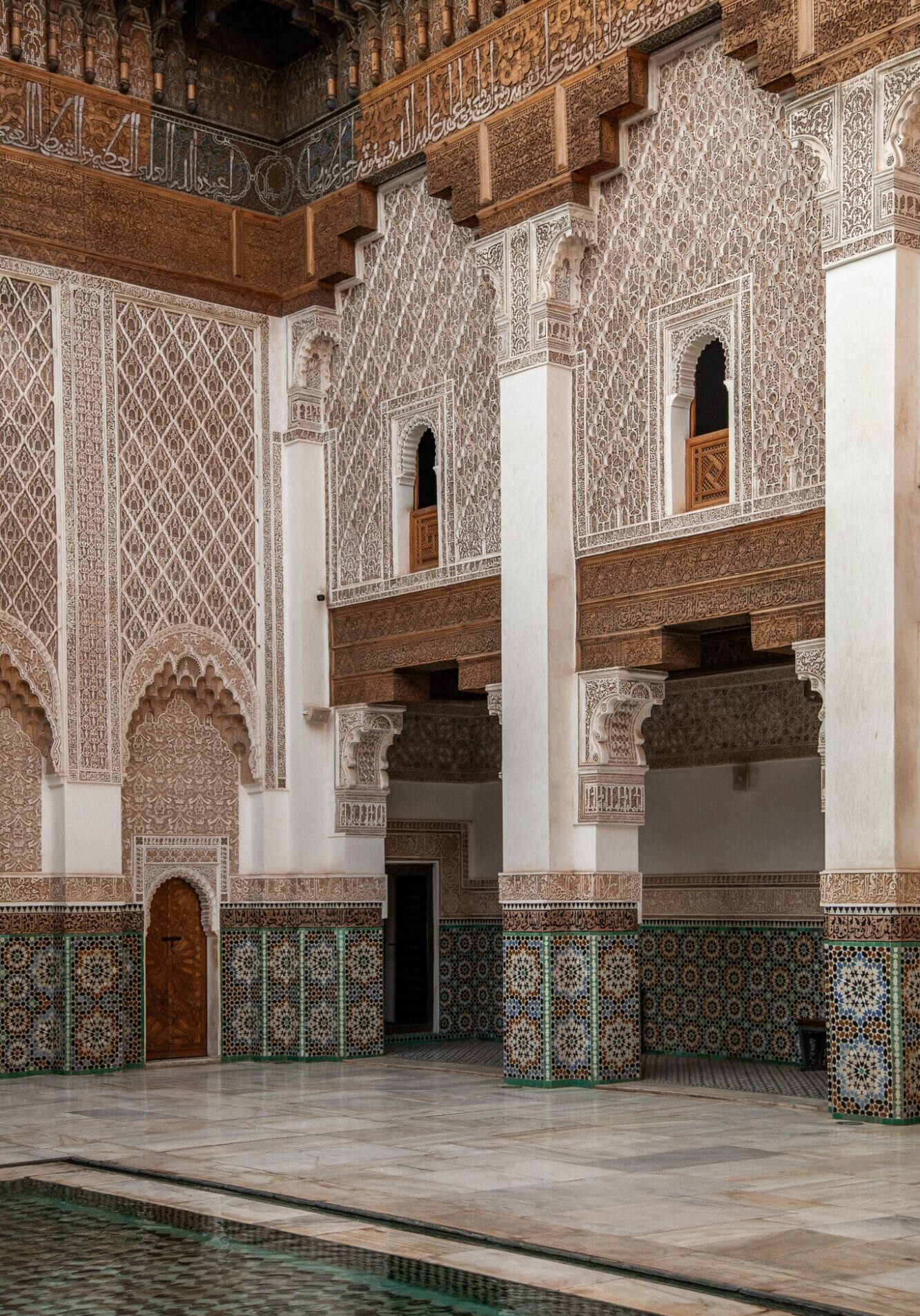 Medersa Ben Youssef Things to do in Marrakech Morocco Travel Guide Interior Architecture details