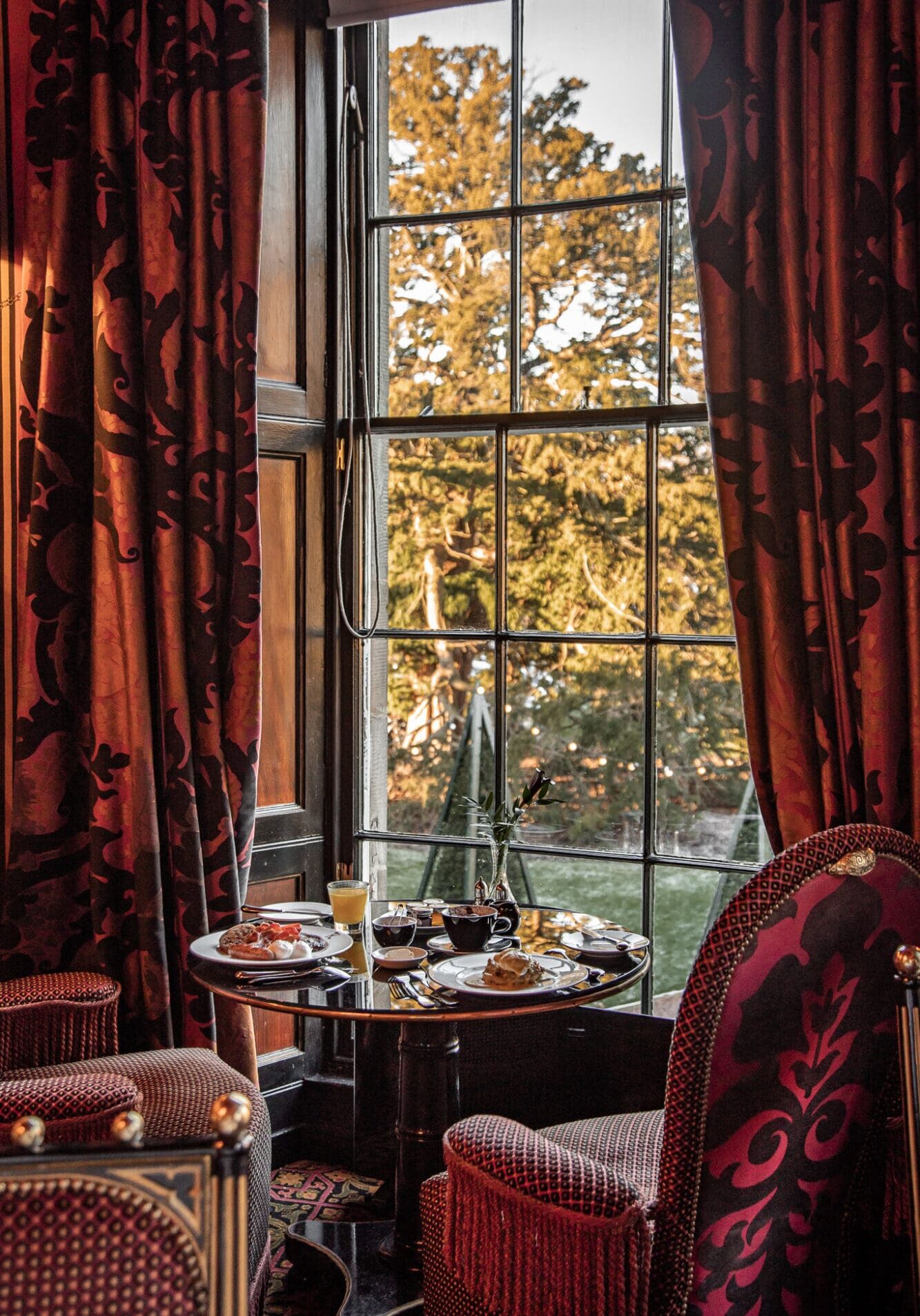 Rhubarb Restaurant Breakfast Table Prestonfield House Hotel Edinburgh Scotland