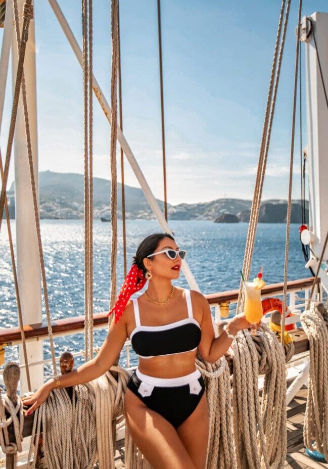 Star Clippers Cruise Review on deck bikini retro boat experience Uk Travel Blogger