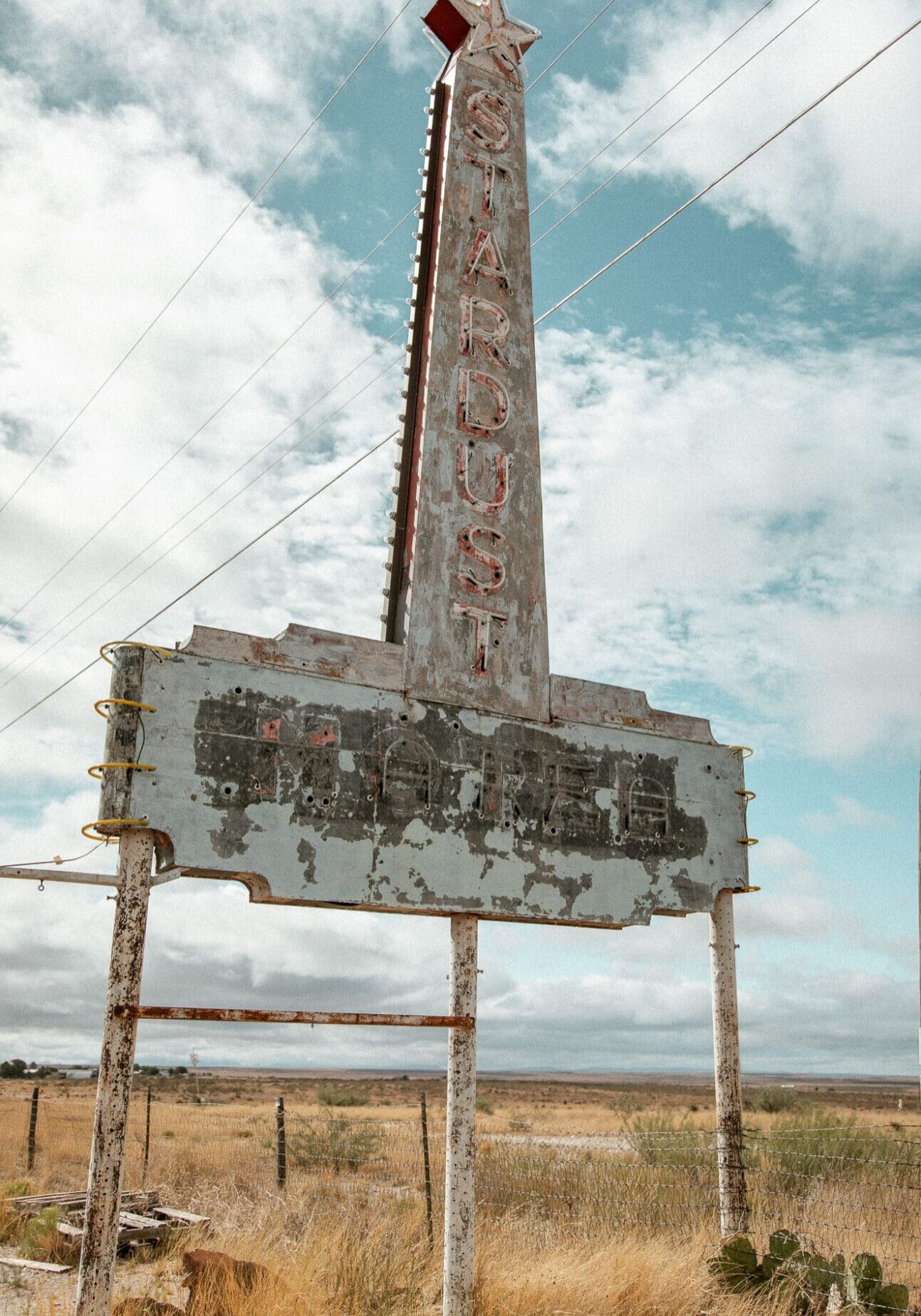 Stardust Marfa Sign Things to do on a west texas road trip USA